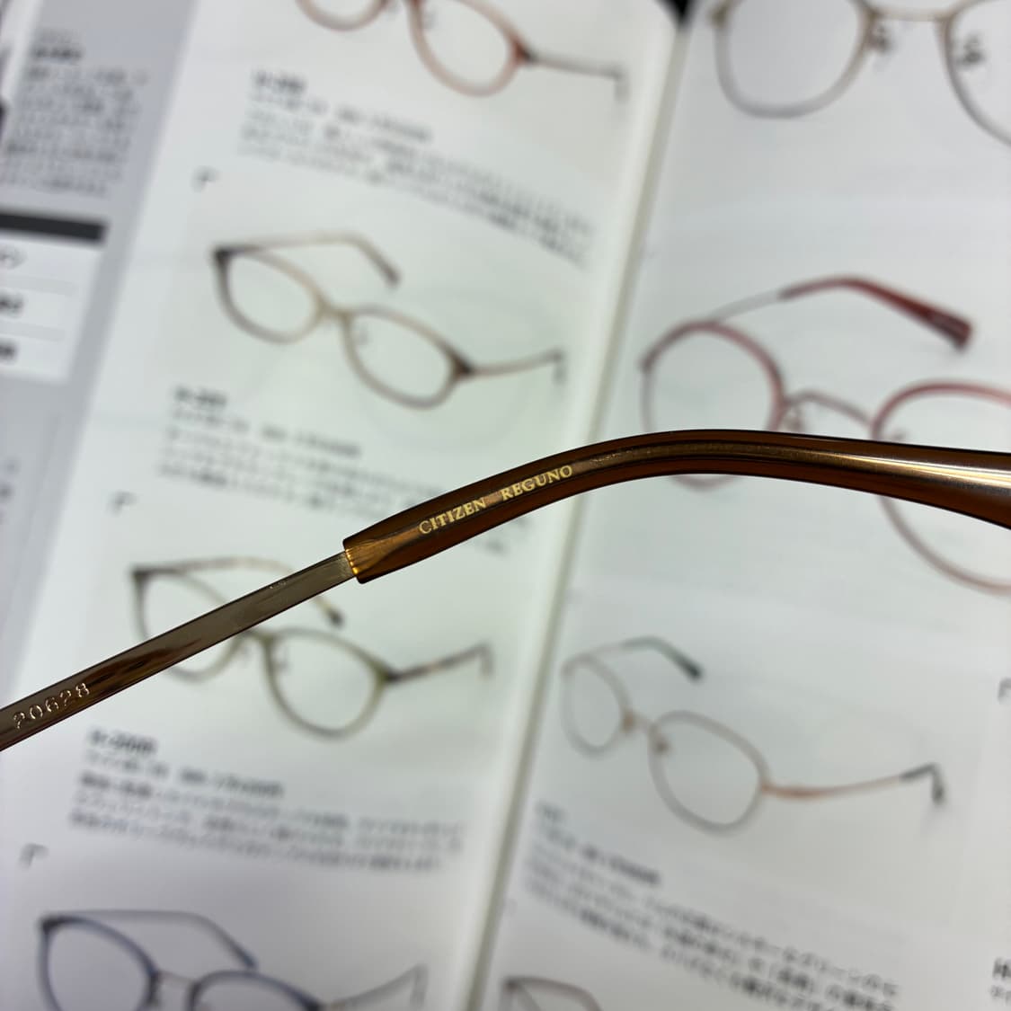 CITIZEN 시티즌 티타늄 골드 일본 안경 상품이미지5