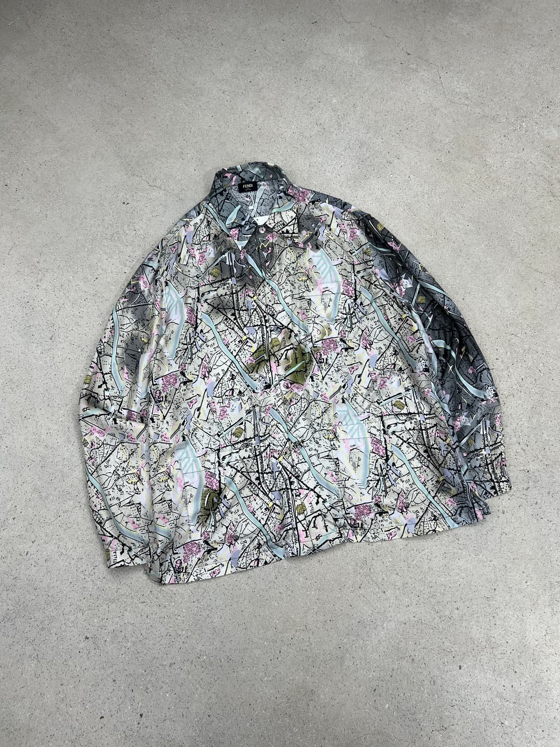 펜디 맵 프린팅 실크 셔츠  상품이미지2