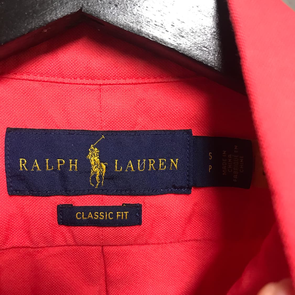 폴로 랄프로렌 솔리드 셔츠 코랄 S 상품이미지5