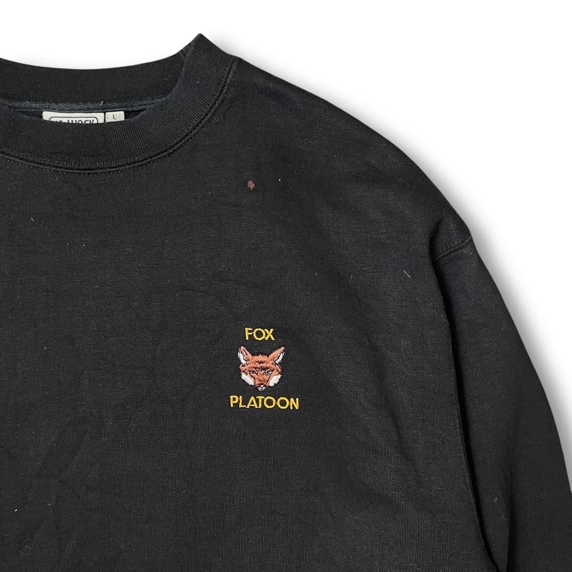 빈티지 블랙 기모 맨투맨 스웻셔츠 L 상품이미지3