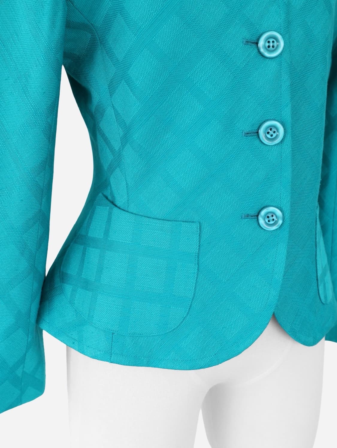YSL Turquoise Check  Tailored Jacket 상품이미지5