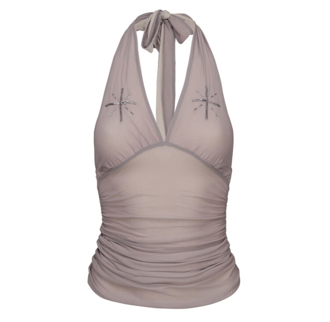 스컬프터 Beaded Mesh Halter Top 매쉬 홀터 탑 상품이미지3