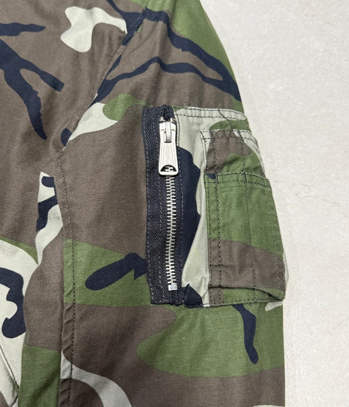 네이버후드 아카이브 해골 패치 카모 패턴 ma-1 봄버 자켓 상품이미지4