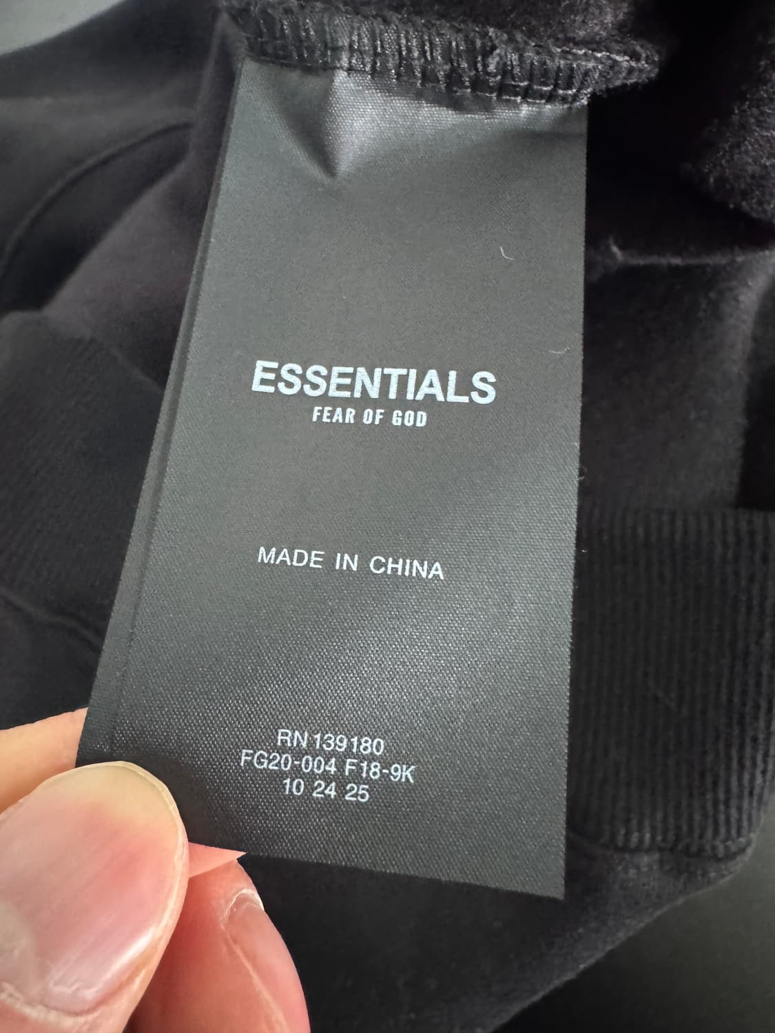 피어오브갓 에센셜 오버핏 기모 후드티 XL~ 블랙 상품이미지4