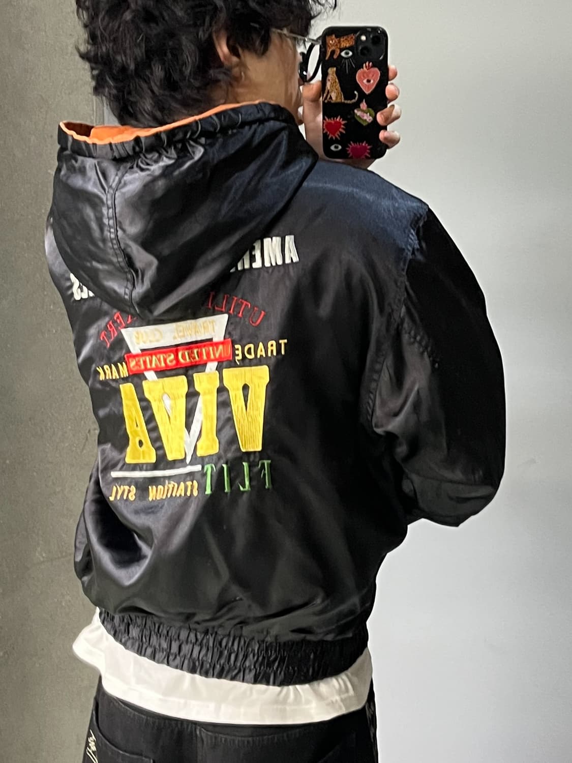 매네버 90's 리버시블 새틴 자켓 상품이미지2