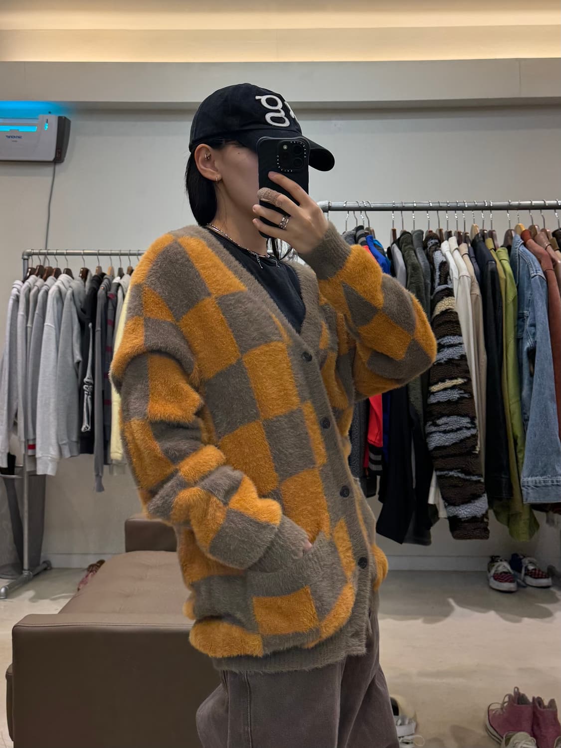 반스 체커보드 가디건 상품이미지8