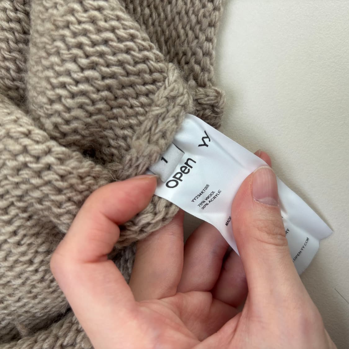 오픈와이와이 베이지 니트 스웨터 (상태 좋음) 상품이미지7