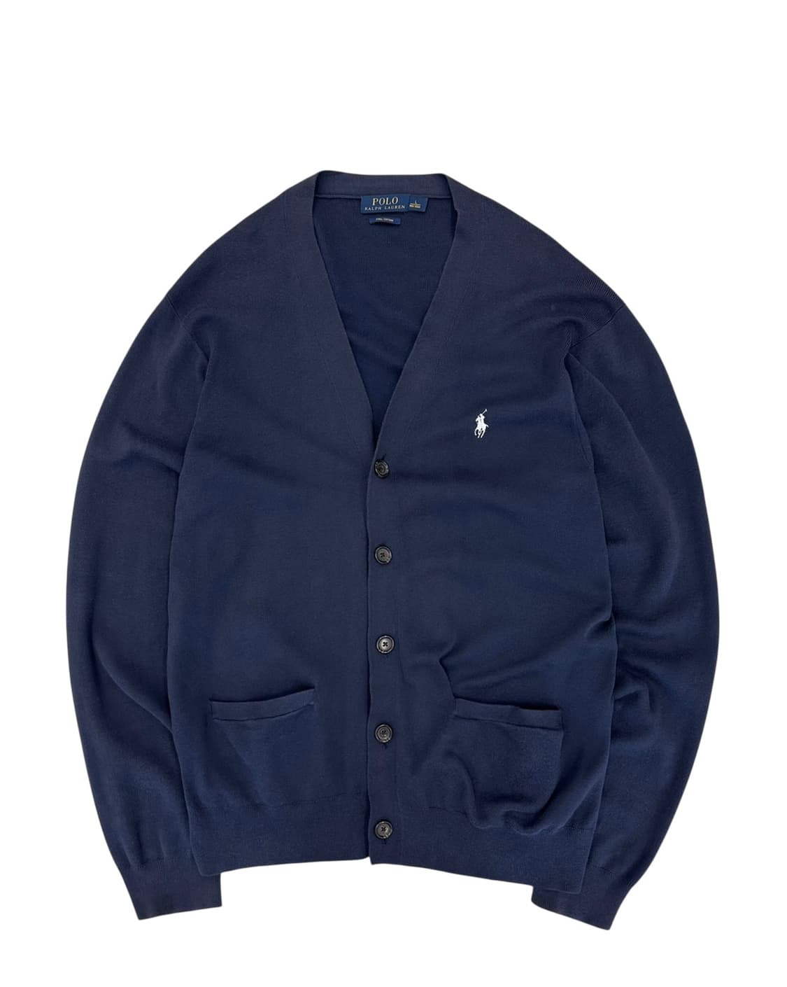 폴로 피마코튼 가디건 네이비 (L) 상품이미지1