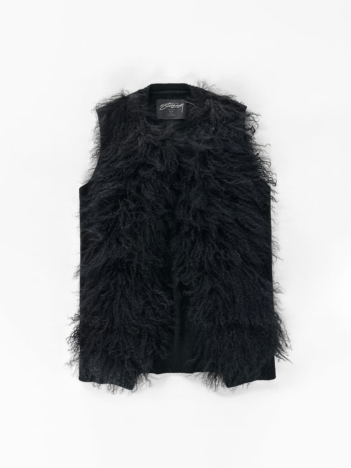 (Deadstock) 스투시 우먼 12FW 티베트램 퍼 니트 베스트 상품이미지2