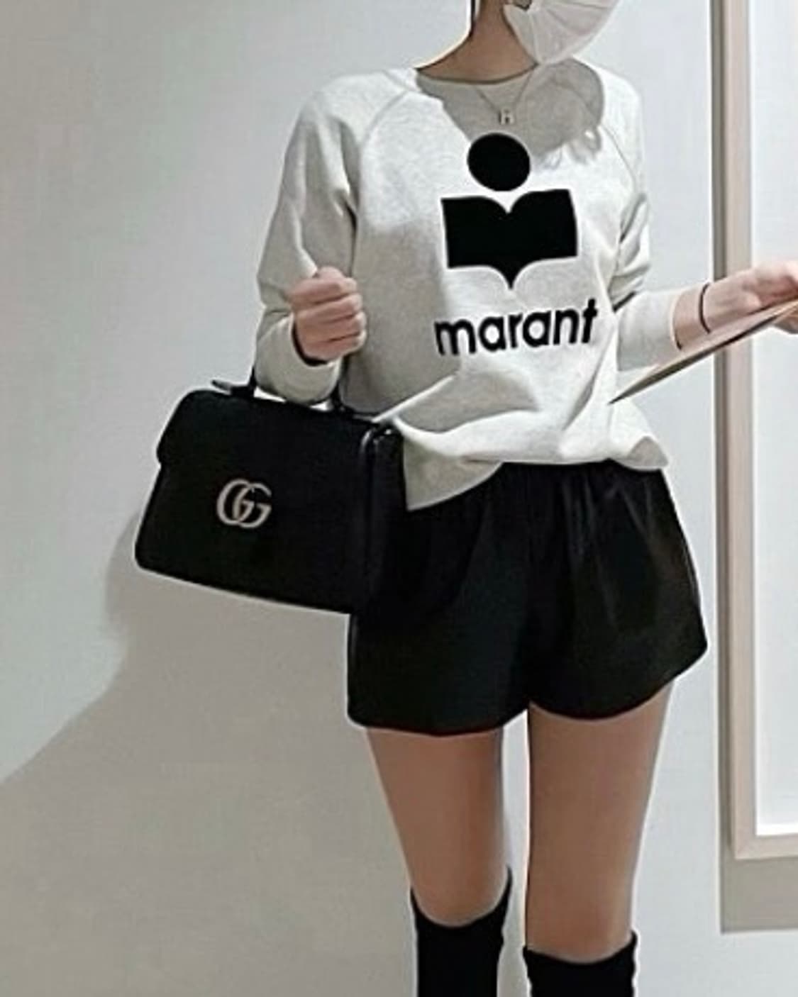 구찌 GG 마몽 마틀라세 탑 핸들백 상품이미지10