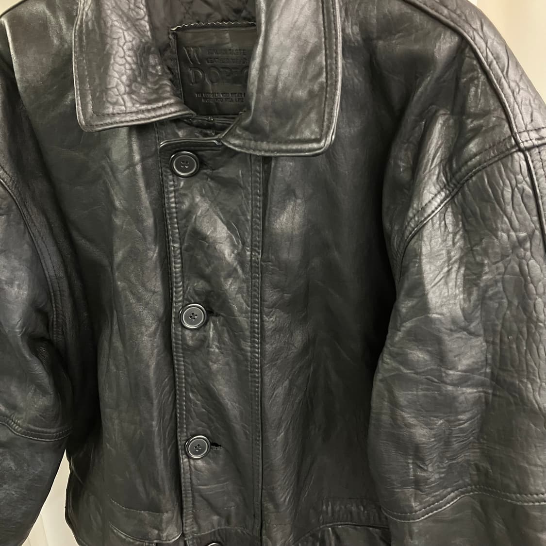 VTG 빈티지 양가죽 하프 코트 L 상품이미지4