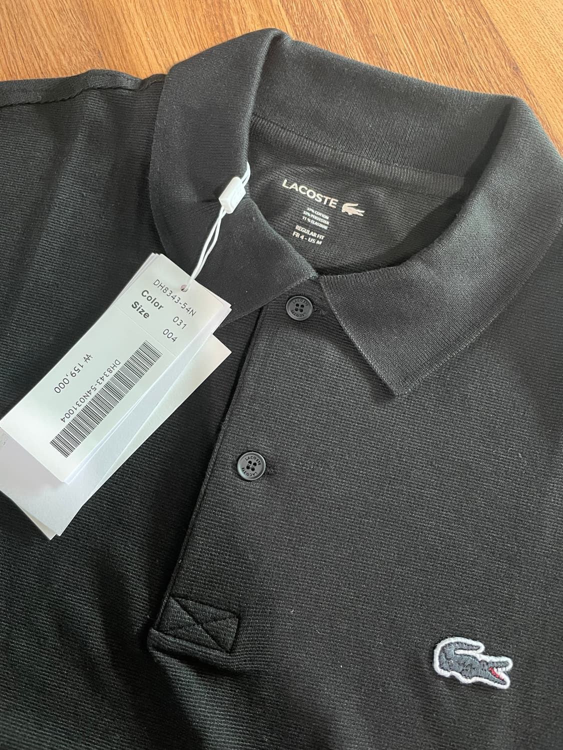 [새상품] 라코스테 긴팔 폴로 카라 티셔츠 스포츠 100사이즈 블랙 상품이미지2