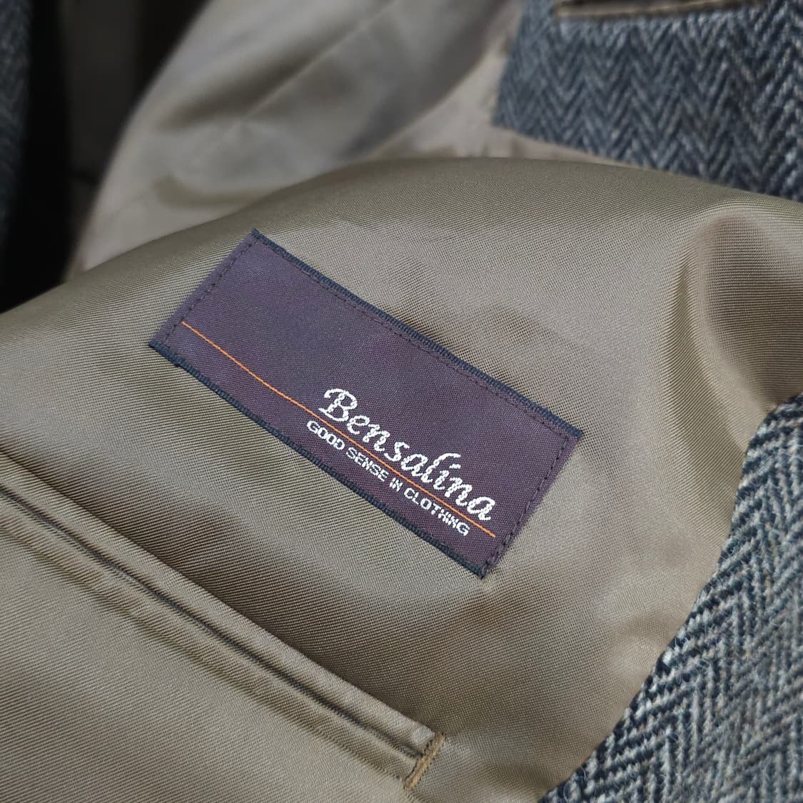 JAPAN 빈티지 헤링본울 2버튼 자켓- M 상품이미지8