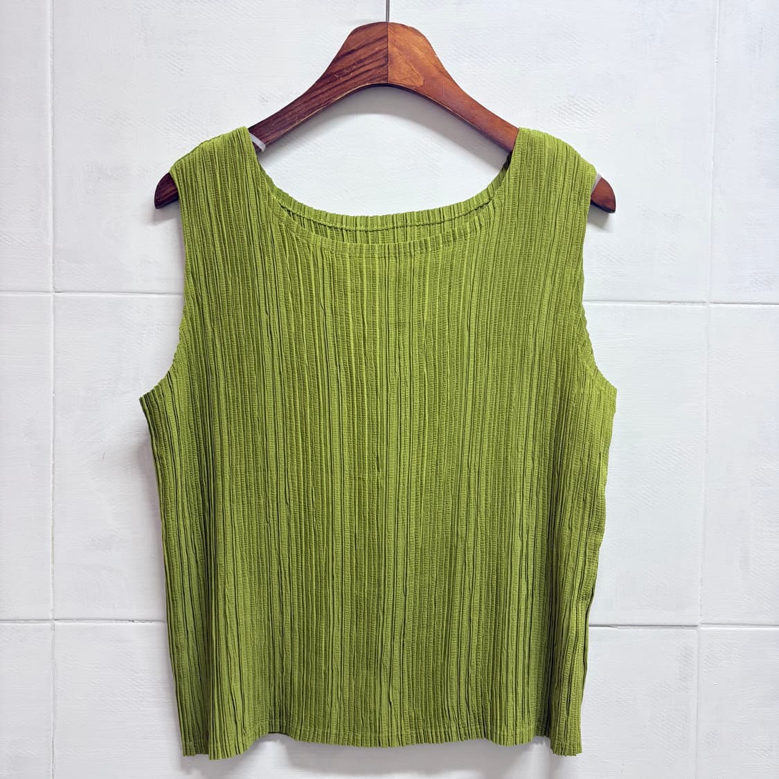 A.N.N. collection 올리브 플리츠 쭈글이 슬리브리스 JAPA 상품이미지1