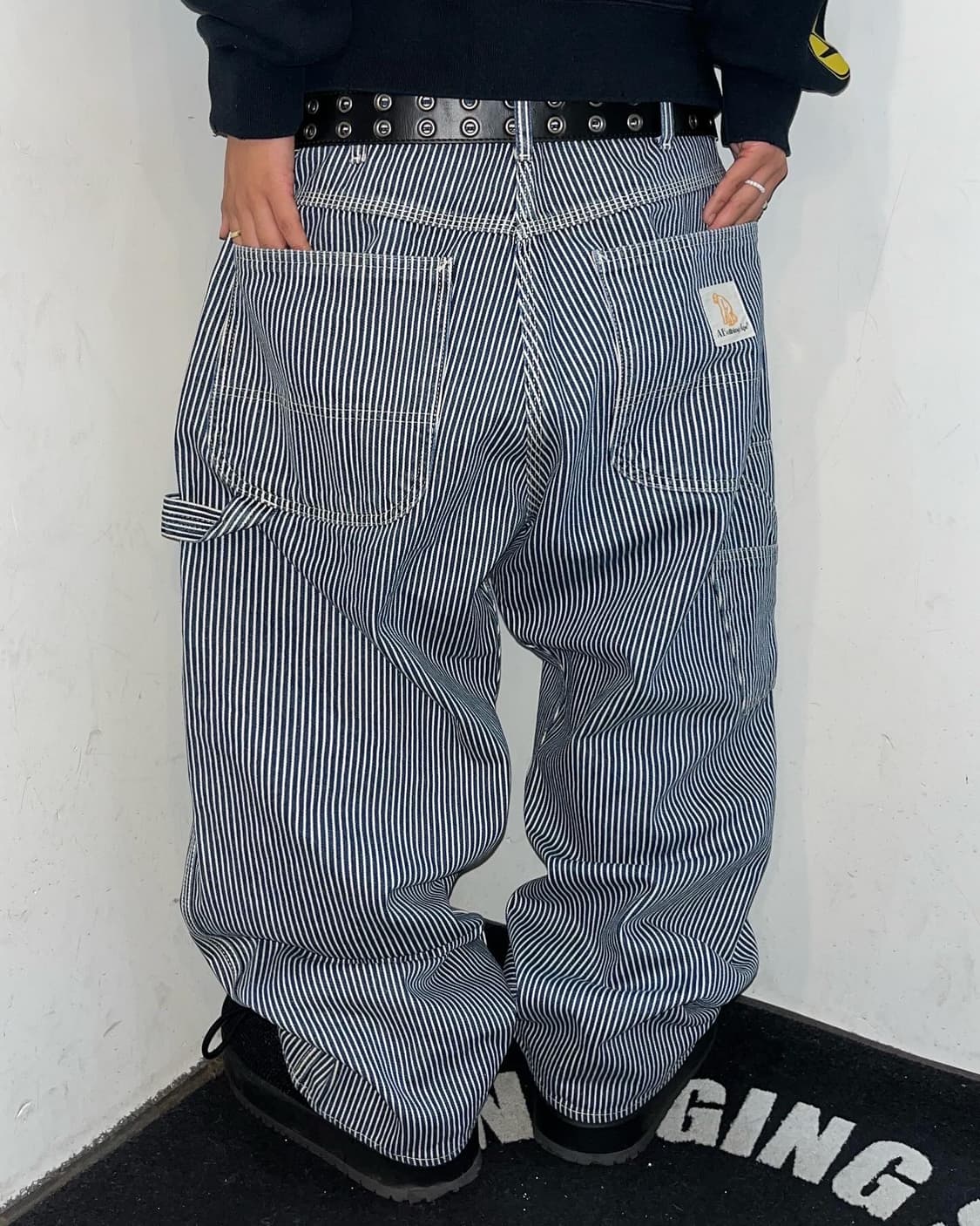 Bape Carpenter Stipe Denim Pants ⭐️Rare 상품이미지1