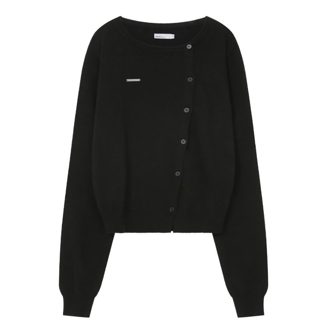 미세키서울 언발란스 니트 가디건 블랙 상품이미지7