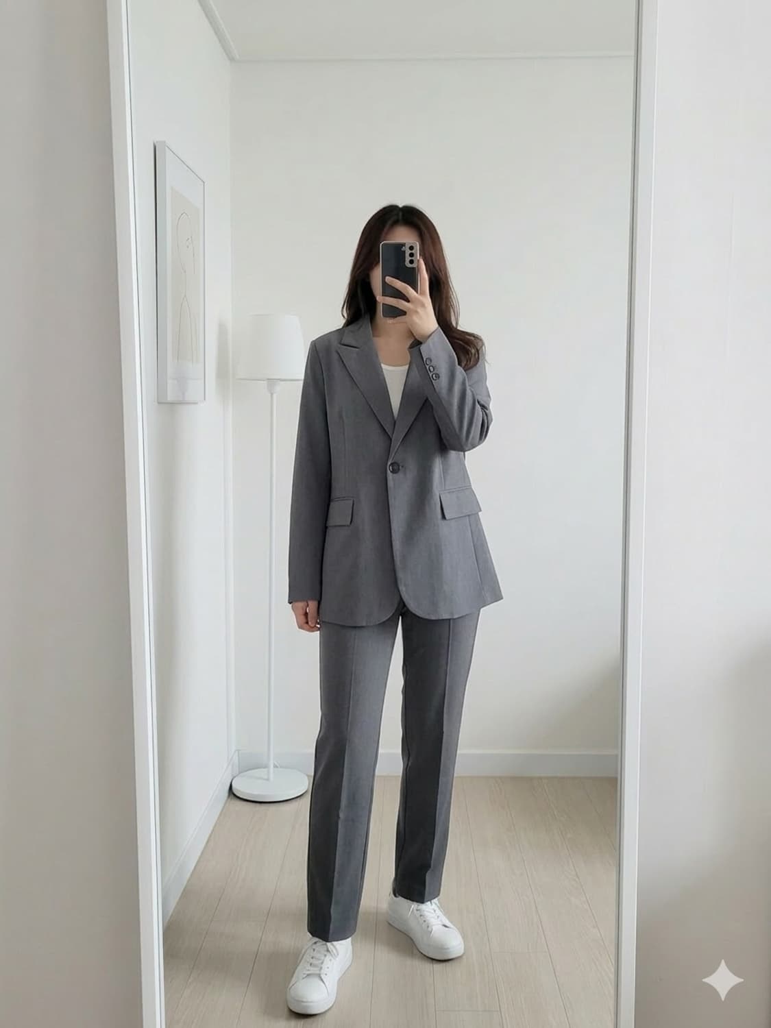 오버핏자켓 빅사이즈 세미정장 직장인룩 FREE 상품이미지1