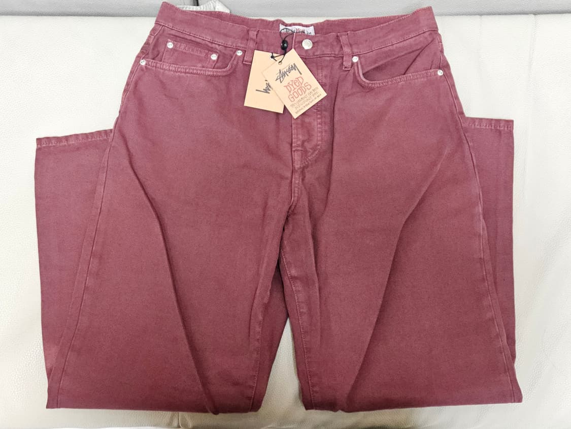 [새상품] 스투시 워시드 캔버스 빅올진 판매합니다 (버건디/32사이즈) 상품이미지3