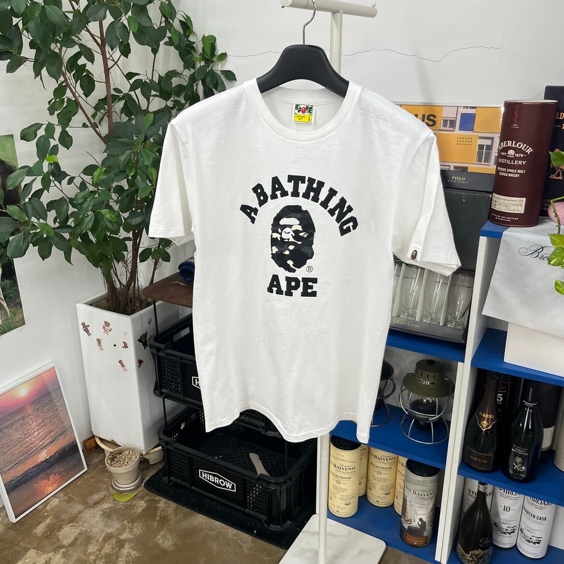 베이프 카모 컬리지 반팔 티셔츠 L 상품이미지1