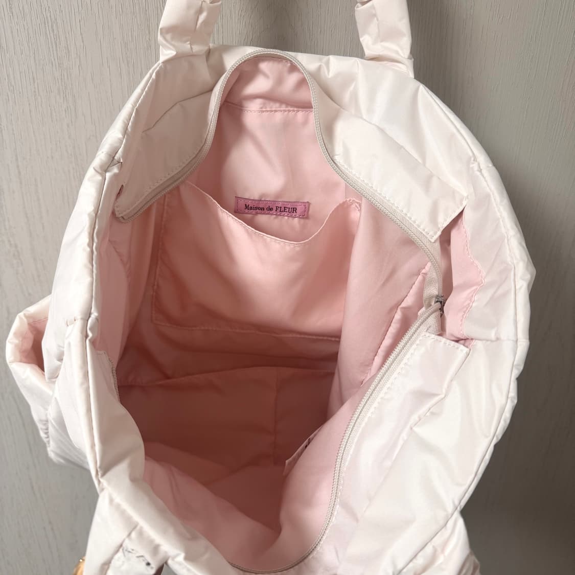 메종드플뢰르 리본 패딩백 상품이미지4