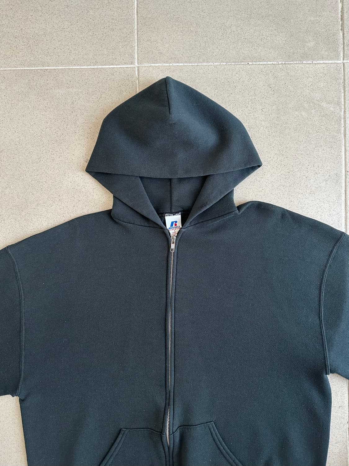00s 빈티지 러셀 후드집업 다크그린 L 상품이미지4
