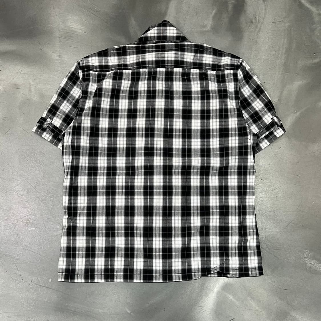 더블 카라 체크 하프 셔츠 자켓 y16305 상품이미지2