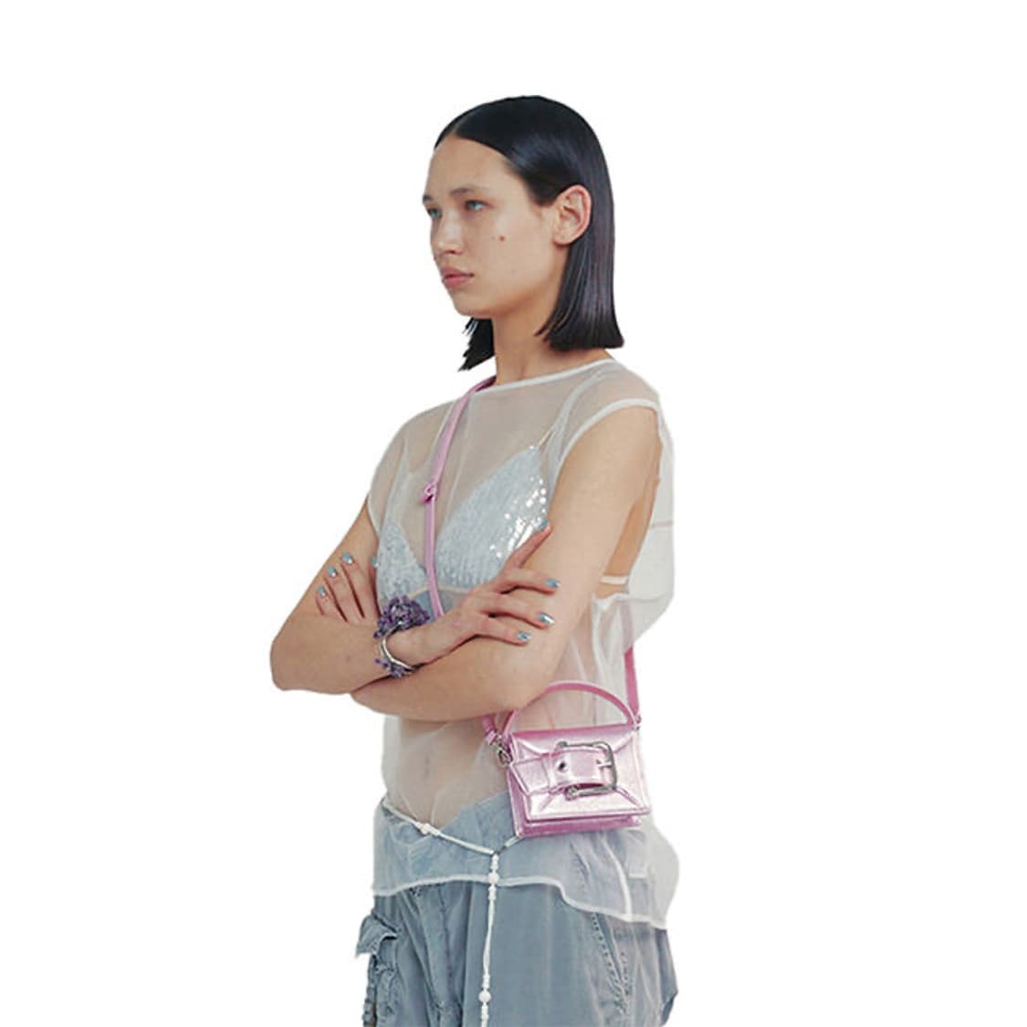 OSOI BELTED BROCLE_MICRO METALLIC PINK 상품이미지4