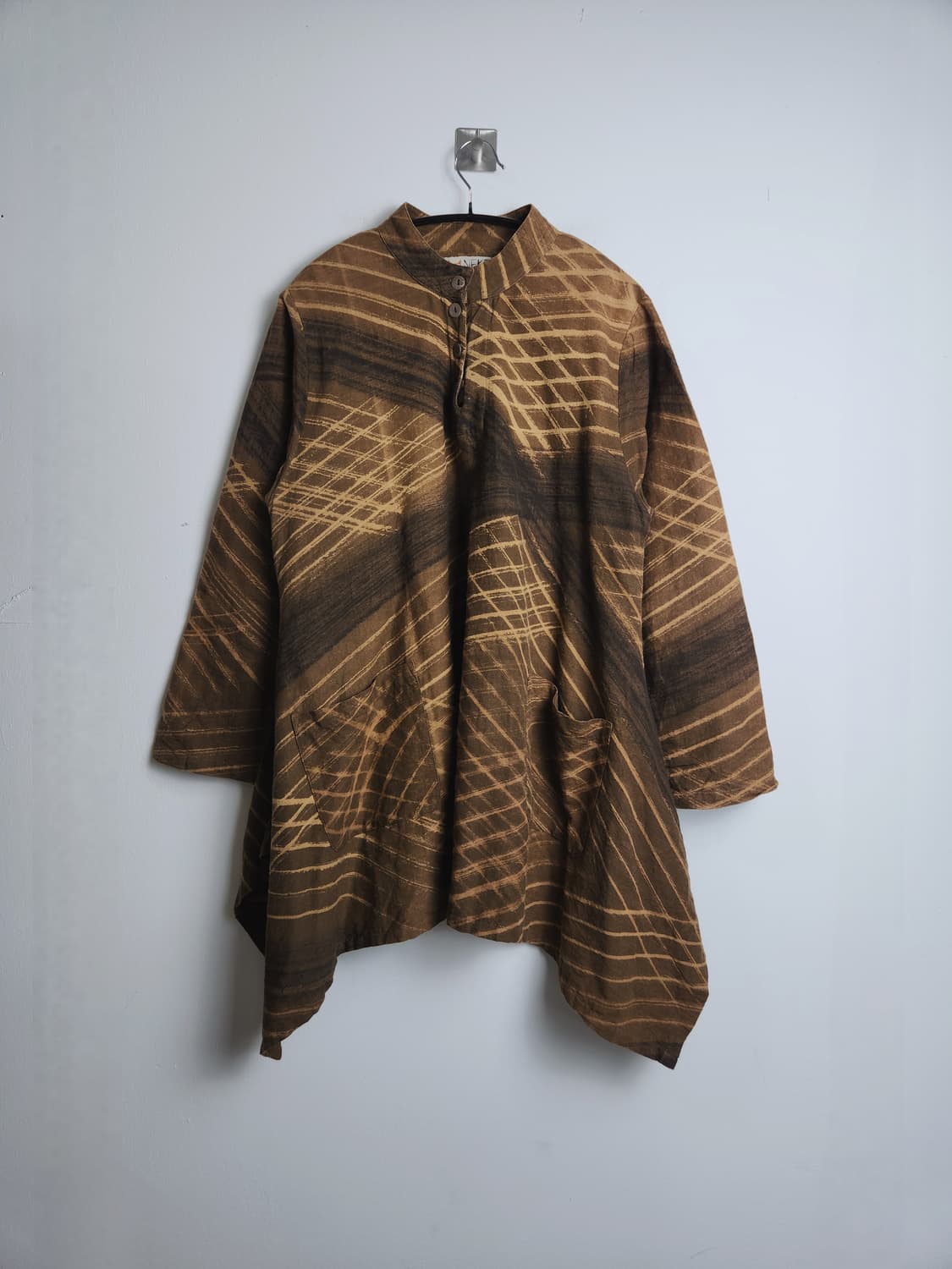 언발 패턴 롱 블라우스 상품이미지6