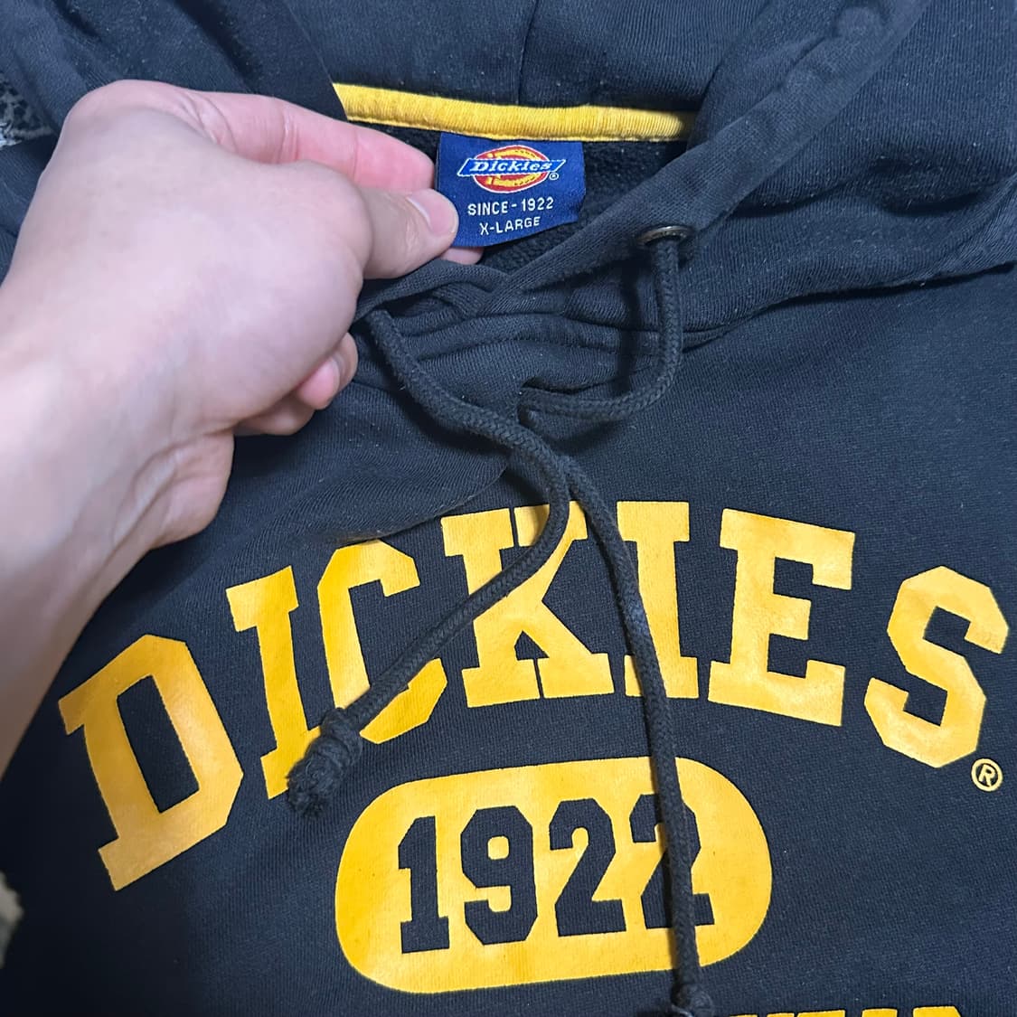 (XL) 디키즈 블랙 프린팅 오버핏 후드티 상품이미지2