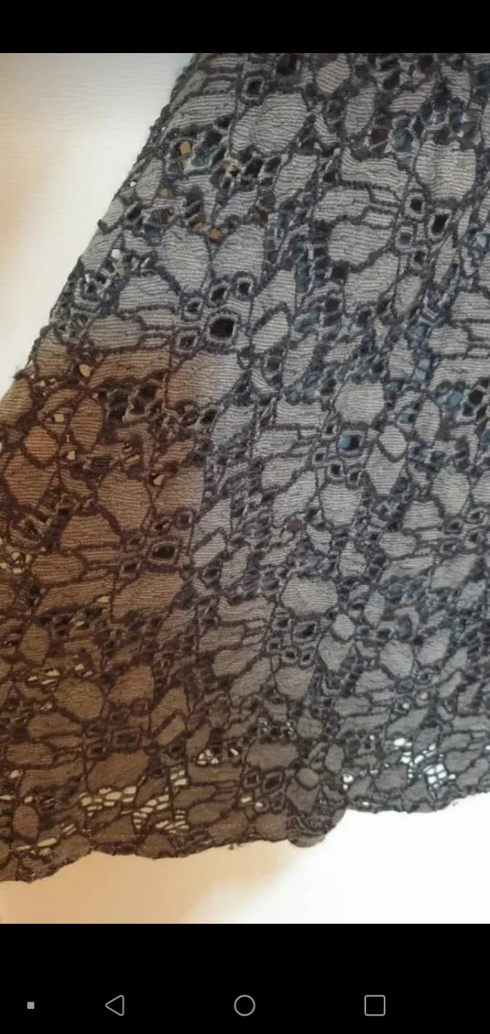 고급 레이스 미니 원피스 그레이 코튼 슬리브 레이스 드레스 데일리룩 상품이미지3