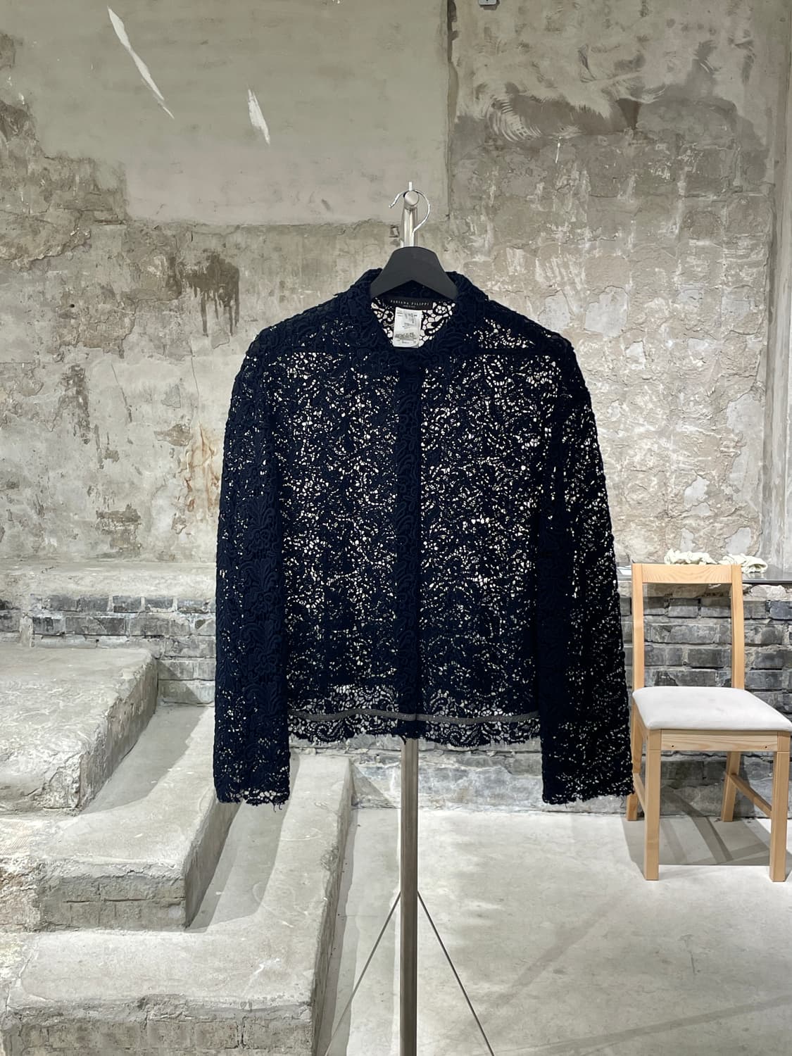 파비아나 필리피 다크 네이비 페이즐리 스냅 버튼 가디건 상품이미지1