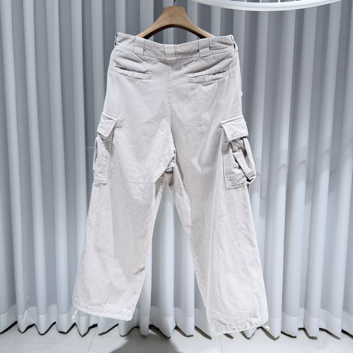 S / 프라다 로고 코듀로이 베이지 카고팬츠 상품이미지6