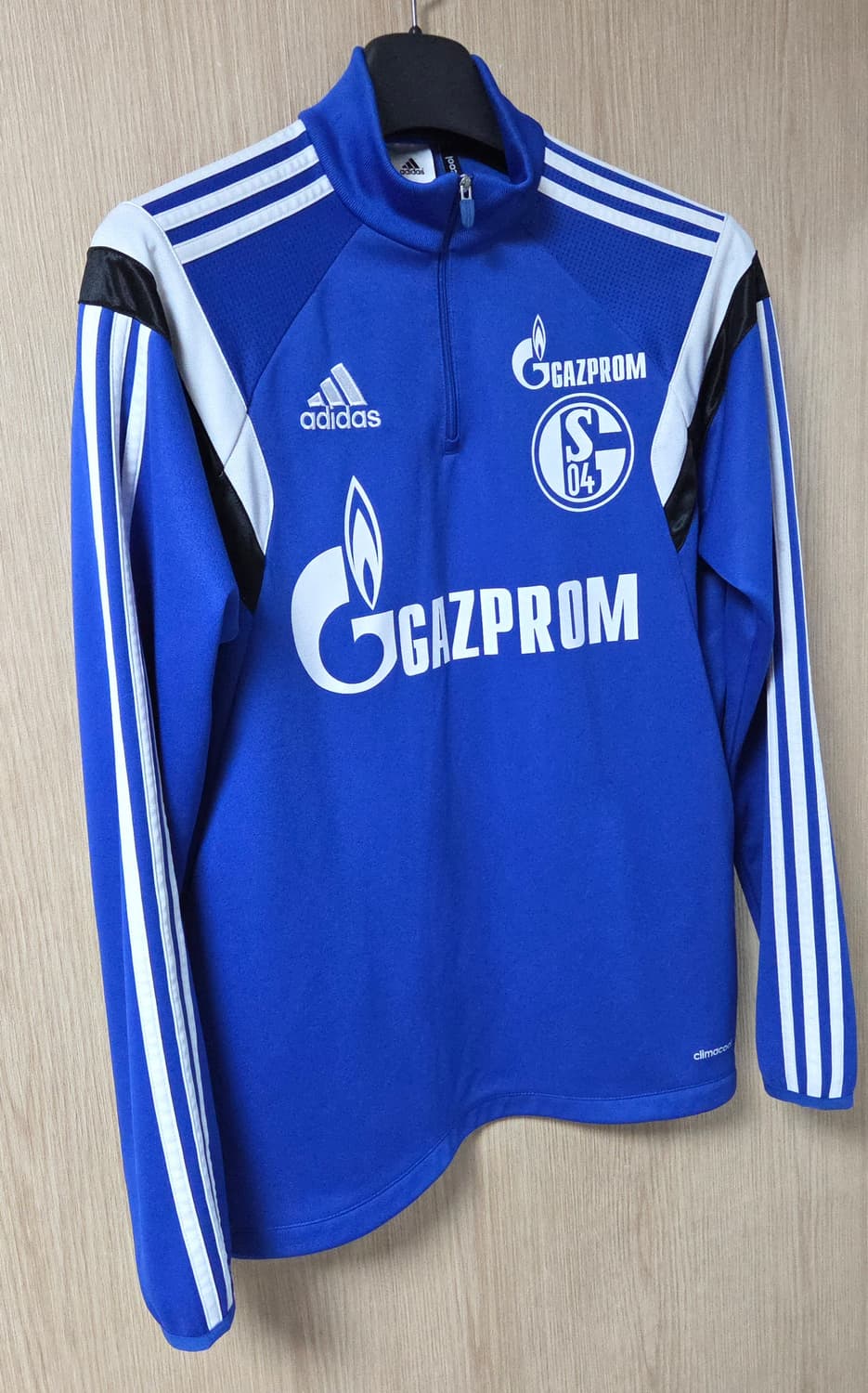 (착샷) 아디다스 샬케04 유니폼 하프 져지 트레이닝 탑  상품이미지2