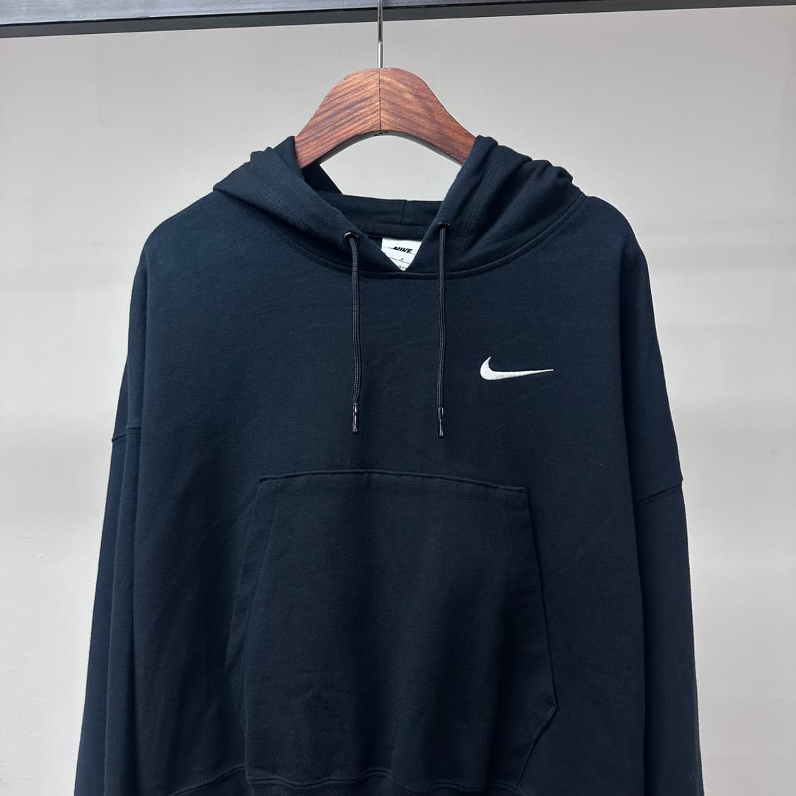 NIKE 나이키 여성 크롭 후드티 블랙 오버핏 S사이즈 J36 상품이미지2