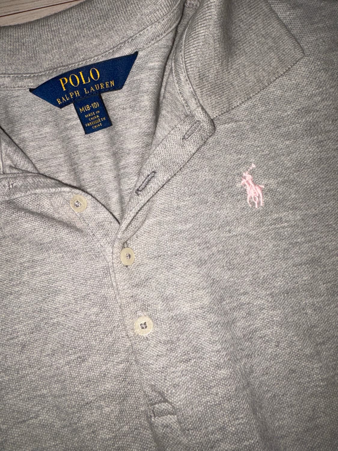 폴로랄프로렌 걸즈 핑크포니 그레이 원피스 상품이미지3