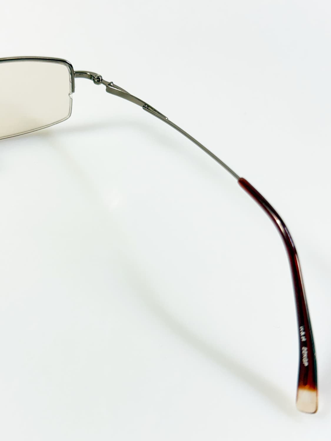 R&B EYEWEAR 반무테 스퀘어 메탈 빈티지 틴트 안경 상품이미지6