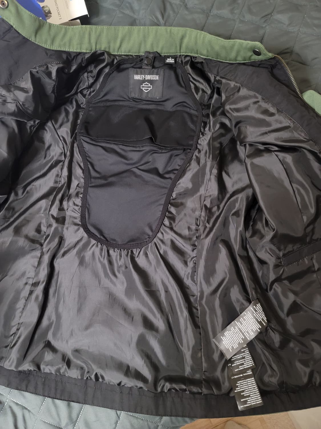 여성 할리데이비슨 카키색 자켓 L 야상 라이딩 라이더 바이크 바이커 상품이미지6