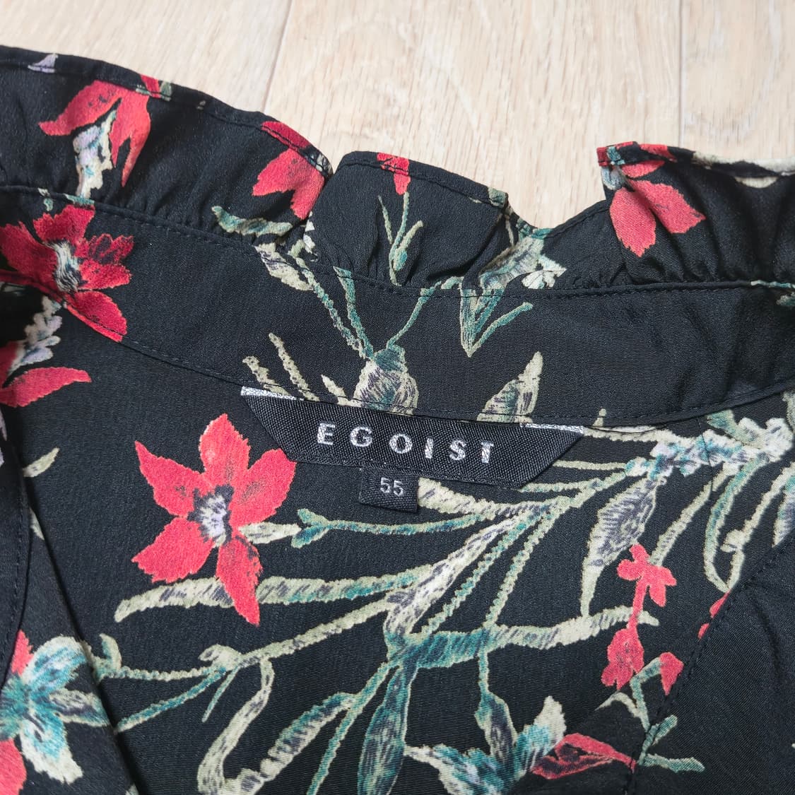 55)EGOIST 플라워 패턴 프릴 블라우스 상품이미지3