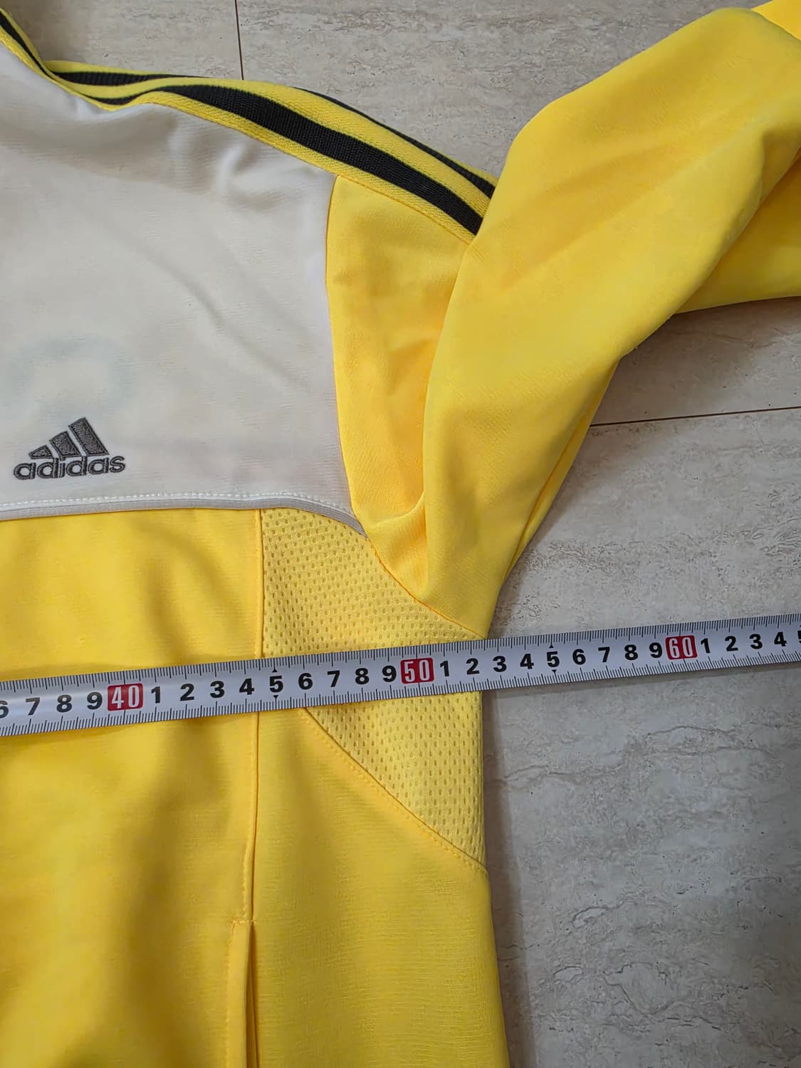 아디다스 올드스쿨 빈티지 삼선 져지 옐로우 화이트 상품이미지5