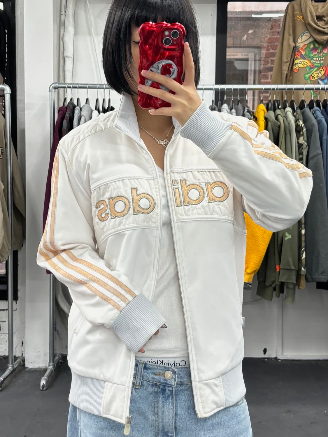 아디다스 화이트 핑크 자켓 상품이미지2