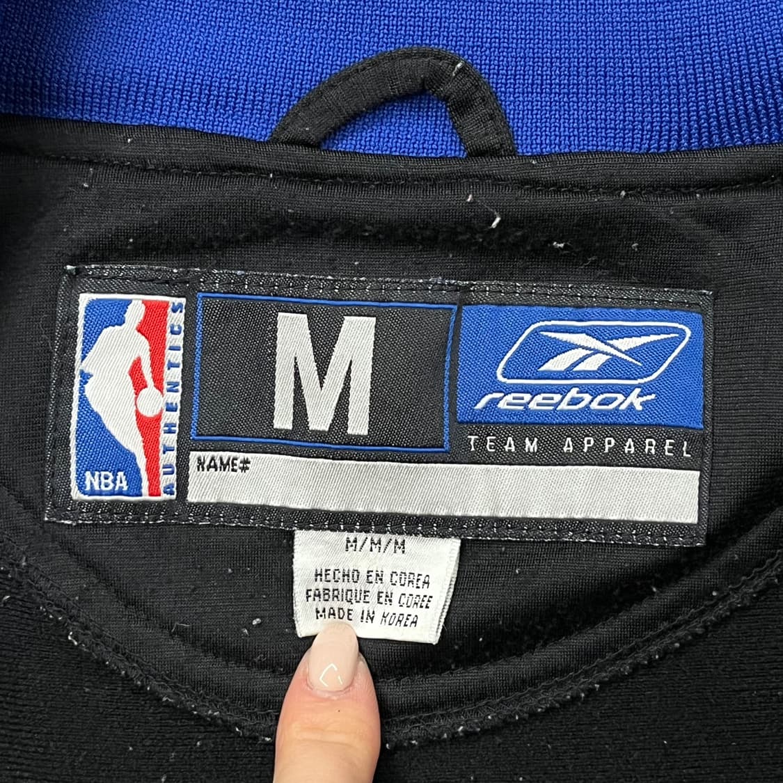 [정품/M] 리복 NBA 필라델피아 트랙 자켓 블랙 b15 상품이미지5