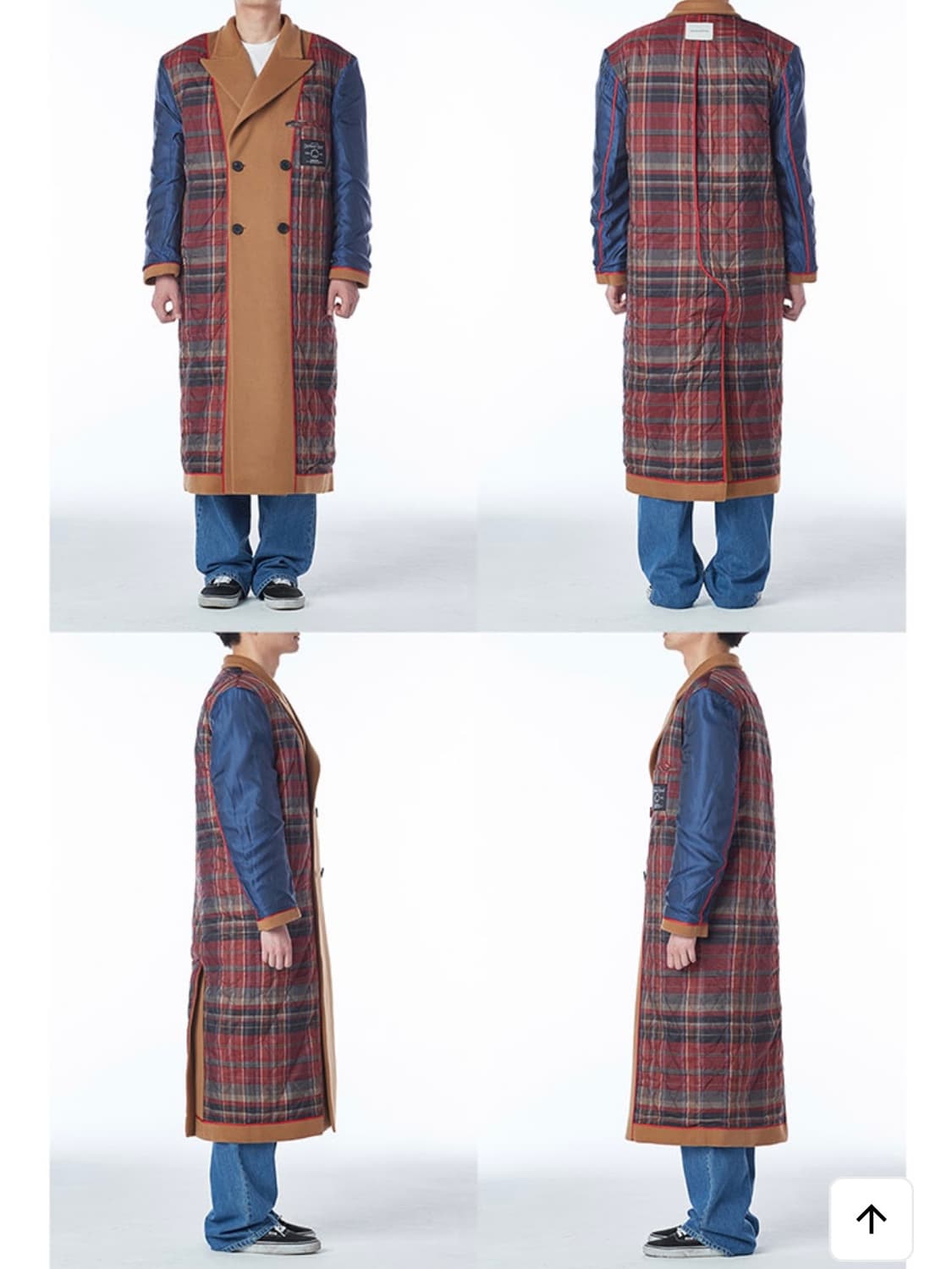 인스턴트펑크 리버시블 롱 코트 카멜 상품이미지5