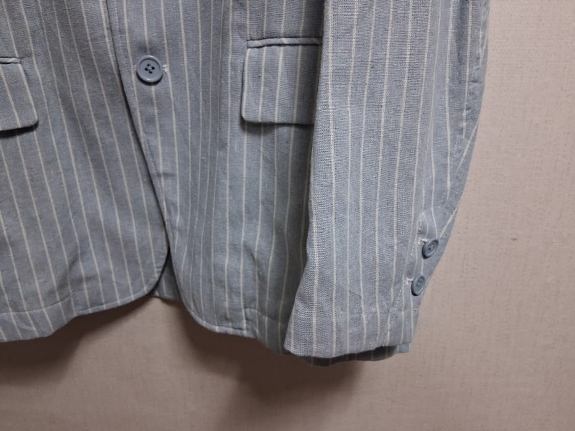 US POLO ASSN  라이트블루 린넨혼방 내츄럴면쟈켓 남성 슬림100 상품이미지5