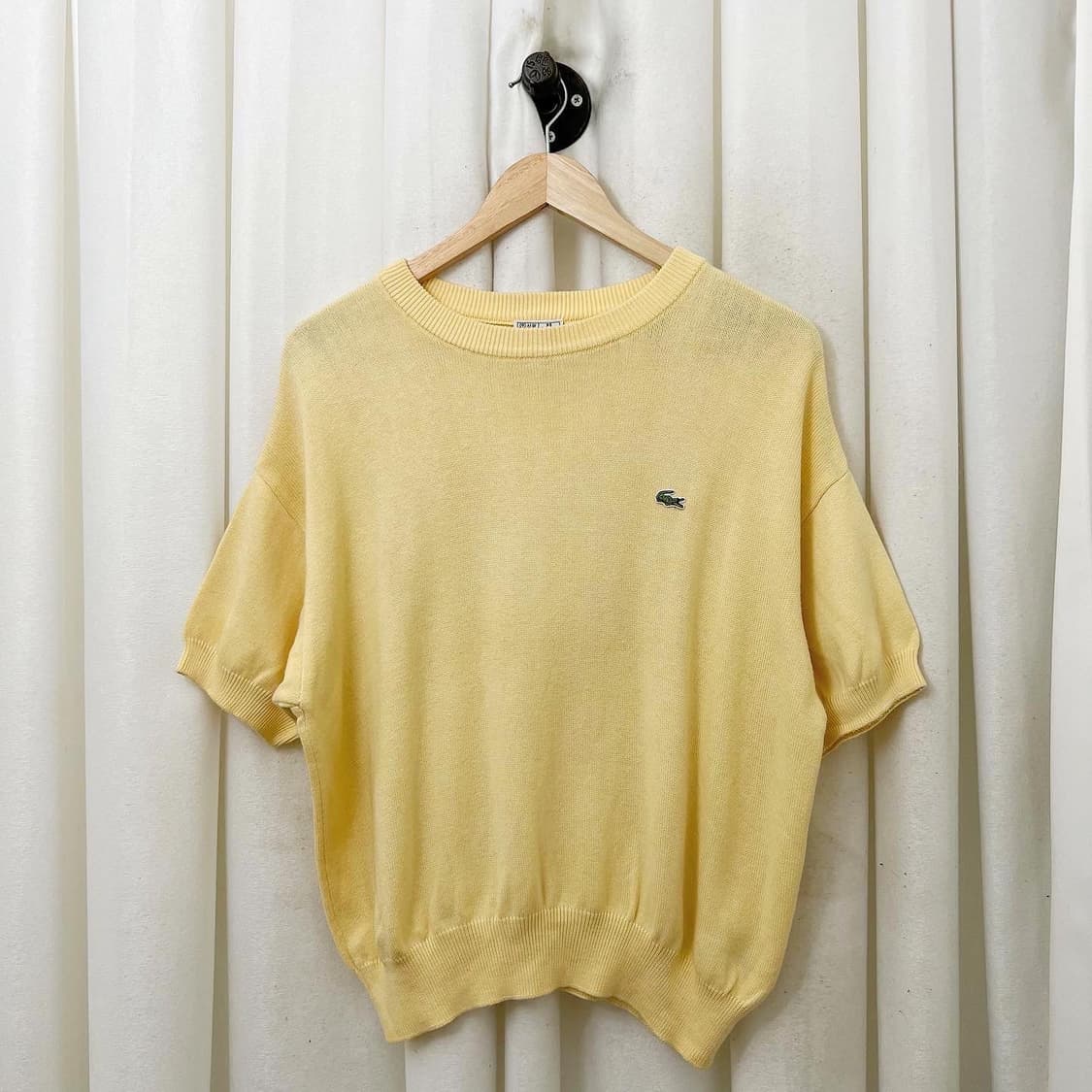 라코스테 옐로우 퍼프 하프 니트 상품이미지1