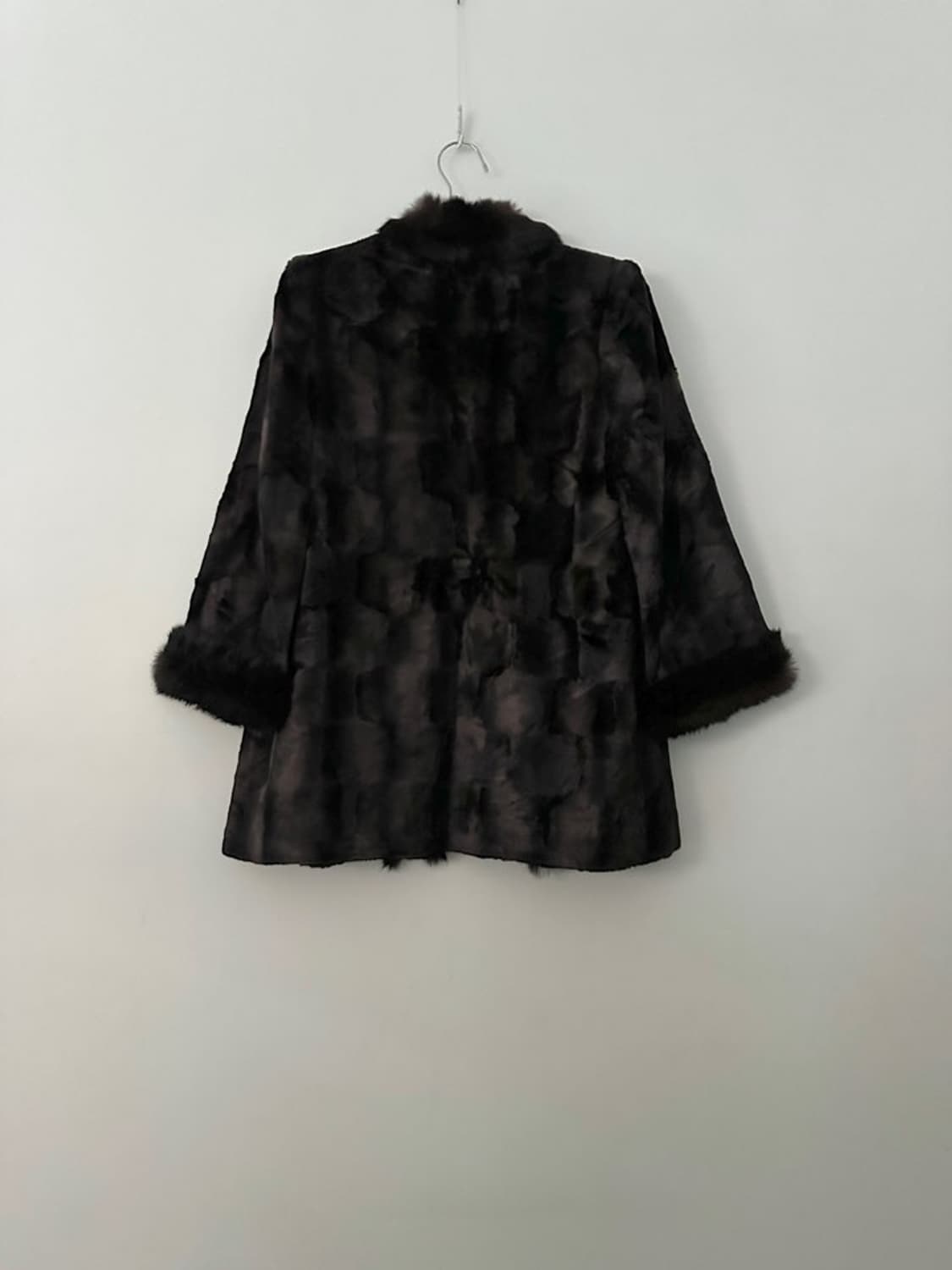 Semi leopard fur detail jacket / brown 상품이미지6