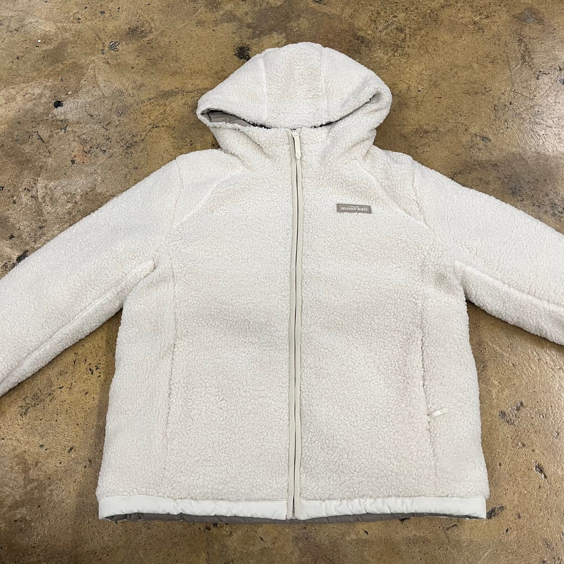 [정품/S] 몽벨 후리스 패딩 양면 자켓 아이보리 b19 상품이미지5