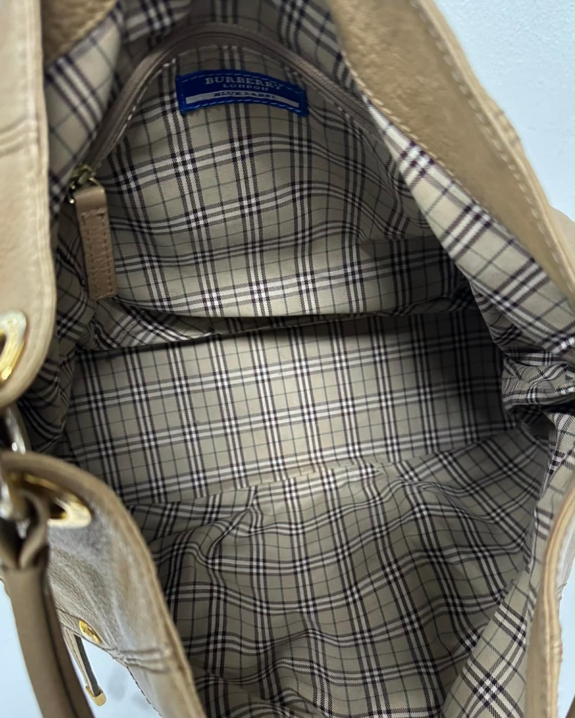 버버리 빈티지 금장 가죽 숄더 쇼퍼백 상품이미지7