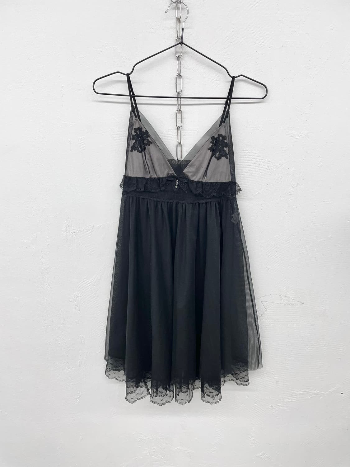 블랙 시어 로맨틱 슬립 상품이미지4