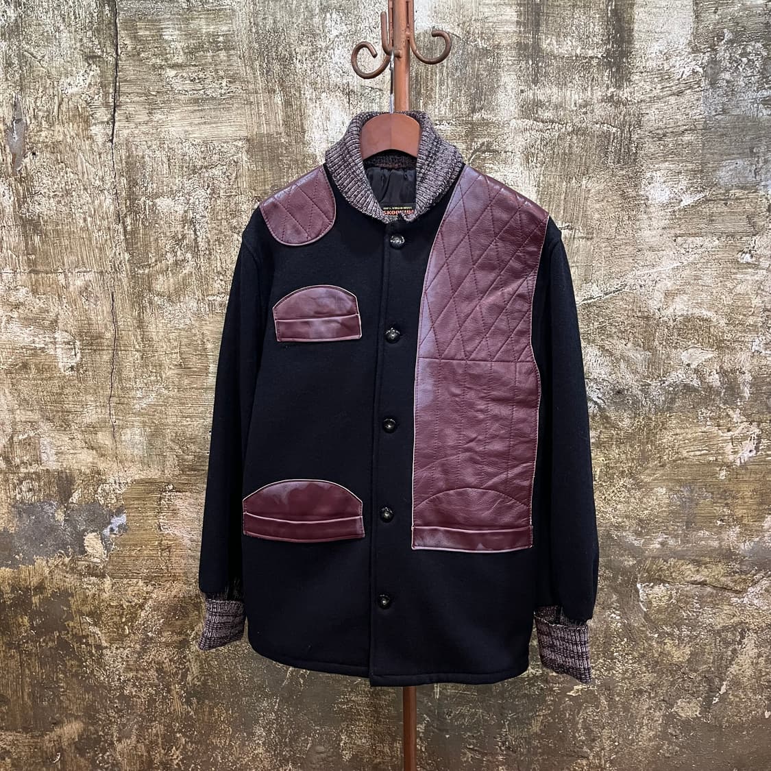 스쿠컴 SKOOKUM 모니탈리 별주 레더 울 자켓 상품이미지1