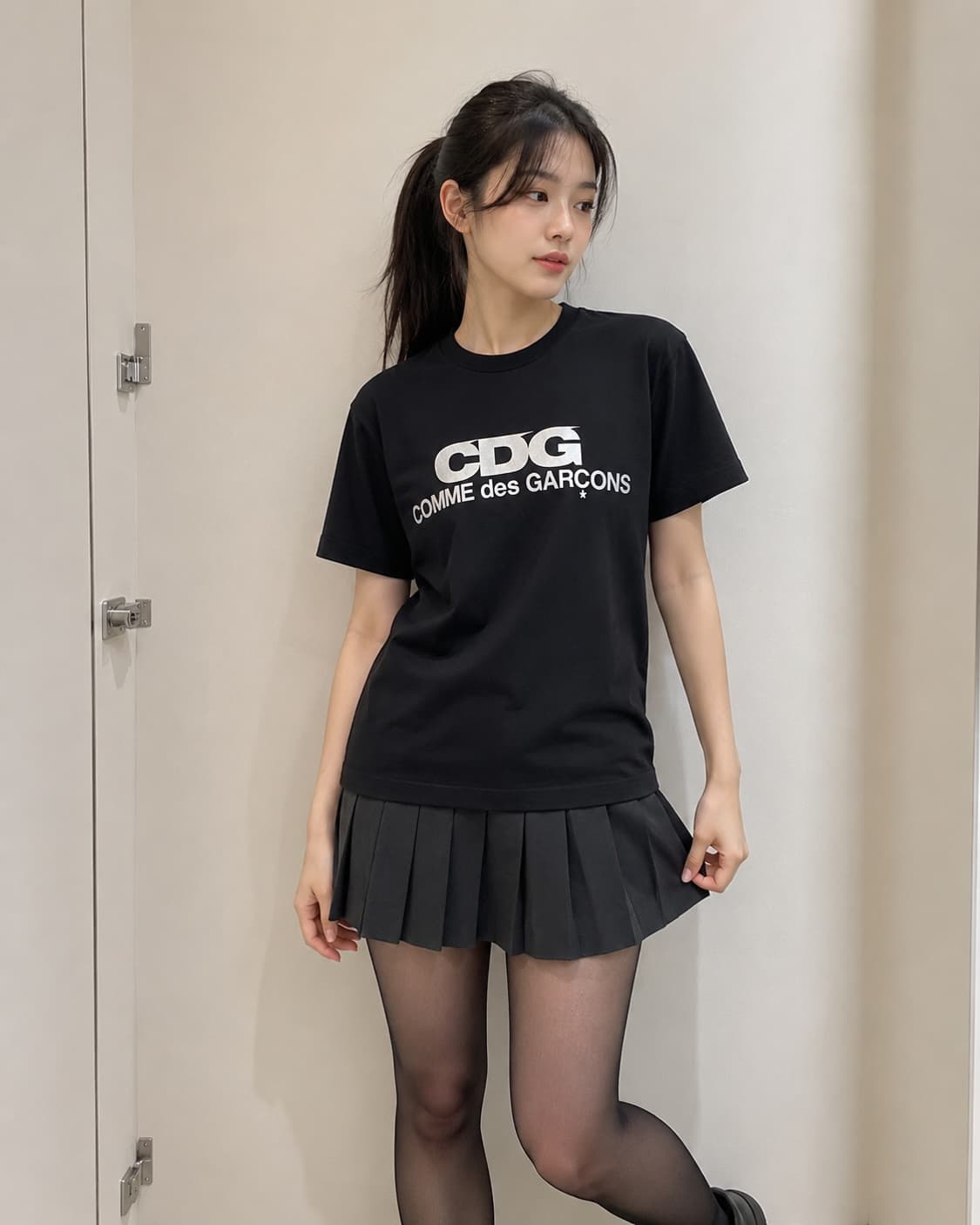 🖤 CDG 로고 반팔티 블랙 M 상품이미지3
